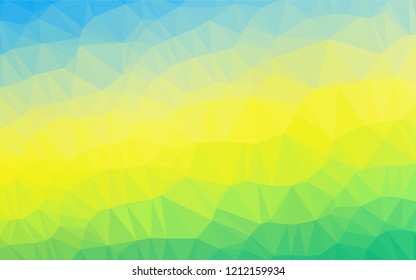 Light Blue, Yellow vector blurry hexagon pattern. Creative geometric illustration in Origami style with gradient. The elegant pattern can be used as part of a brand book.