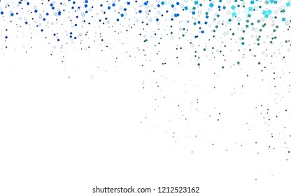 Light Blue, Yellow vector blurry rectangular background. Geometric background in square style with gradient. The pattern can be used for brand-new background.