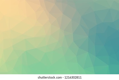 Light Blue, Yellow vector blurry hexagon pattern. Shining illustration, which consist of triangles. The template can be used as a background for cell phones.