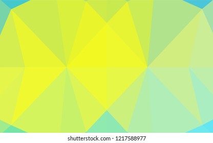 Light Blue, Yellow vector blurry hexagon pattern. Glitter abstract illustration with an elegant design. The elegant pattern can be used as part of a brand book.