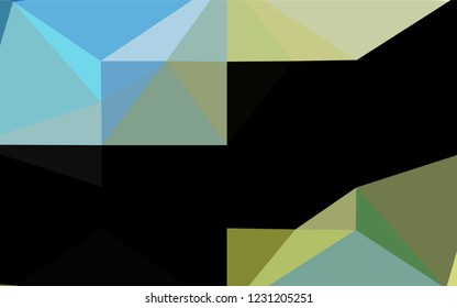 Light Blue, Yellow vector blurry hexagon template. A sample with polygonal shapes. Brand new style for your business design.