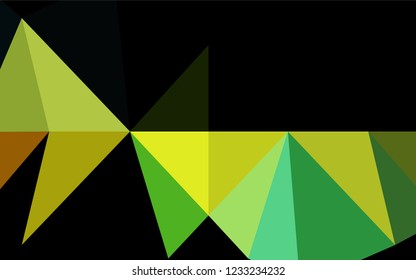 Light Blue, Yellow vector blurry hexagon pattern. Geometric illustration in Origami style with gradient.  Triangular pattern for your business design.