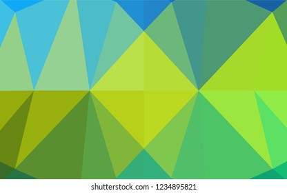 Light Blue, Yellow vector blurry hexagon template. A completely new color illustration in a vague style. The polygonal design can be used for your web site.