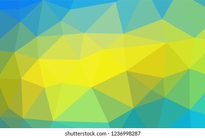 Light Blue, Yellow vector blurry hexagon texture. An elegant bright illustration with gradient. A completely new template for your business design.