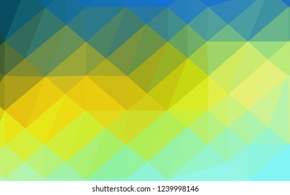 Light Blue, Yellow vector blurry triangle template. A sample with polygonal shapes. Template for your brand book.
