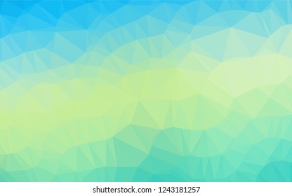 Light Blue, Yellow vector blurry hexagon template. An elegant bright illustration with gradient. The polygonal design can be used for your web site.