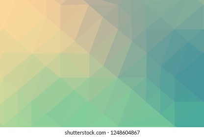 Light Blue, Yellow vector blurry triangle template. Modern geometrical abstract illustration with gradient. Triangular pattern for your business design.
