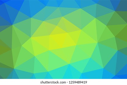 Light Blue, Yellow vector blurry hexagon texture. Creative illustration in halftone style with gradient. A completely new design for your business.