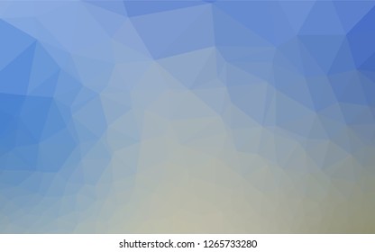 Light Blue, Yellow vector blurry hexagon texture. Shining illustration, which consist of triangles. The best triangular design for your business.