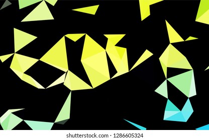 Light Blue, Yellow vector blurry hexagon texture. Creative geometric illustration in Origami style with gradient. A completely new design for your business.