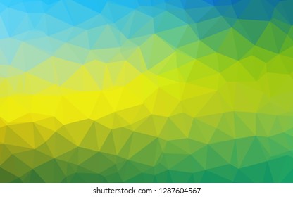 Light Blue, Yellow vector blurry triangle texture. Colorful abstract illustration with gradient. Completely new design for your business.