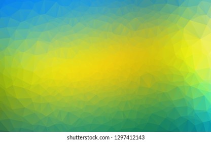 Light Blue, Yellow vector blurry triangle texture. Modern geometrical abstract illustration with gradient. Elegant pattern for a brand book.