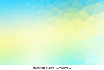 Light Blue, Yellow vector blurry triangle texture. Shining illustration, which consist of triangles. Brand new design for your business.