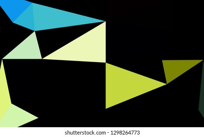 Light Blue, Yellow vector blurry triangle template. Geometric illustration in Origami style with gradient. Brand new design for your business.