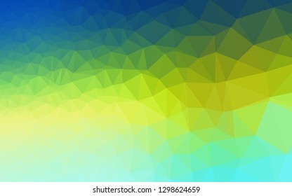 Light Blue, Yellow vector blurry triangle texture. A sample with polygonal shapes. Brand new style for your business design.