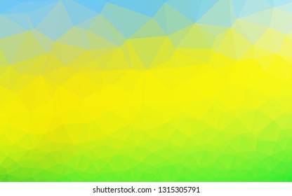Light Blue, Yellow vector blurry triangle texture. A sample with polygonal shapes. Polygonal design for your web site.