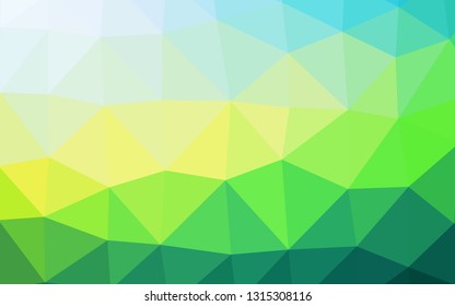 Light Blue, Yellow vector blurry triangle texture. Creative illustration in halftone style with gradient. Elegant pattern for a brand book.