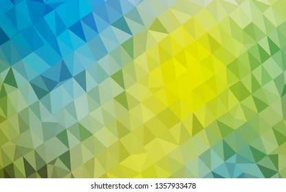 Light Blue, Yellow vector blurry triangle texture. Colorful abstract illustration with gradient. Triangular pattern for your business design.