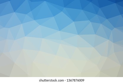 Light Blue, Yellow vector blurry triangle texture. A sample with polygonal shapes. Template for a cell phone background.