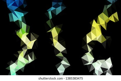 Light Blue, Yellow vector blurry triangle template. Brand new colorful illustration in with gradient. The best triangular design for your business.