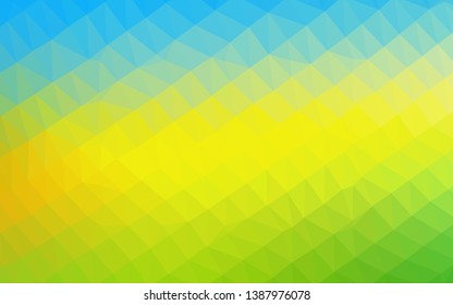 Light Blue, Yellow vector blurry triangle template. Colorful abstract illustration with gradient. Polygonal design for your web site.