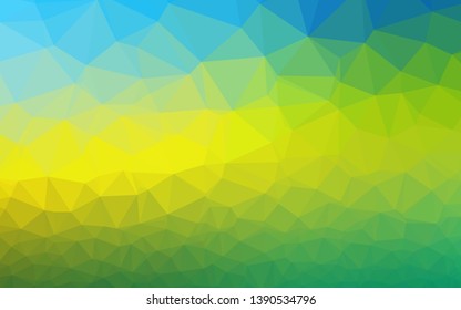 Light Blue, Yellow vector blurry triangle texture. Shining colored illustration in a Brand new style. The best triangular design for your business.