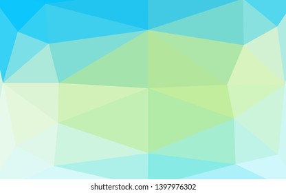 Light Blue, Yellow vector blurry triangle template. A sample with polygonal shapes. New texture for your design.