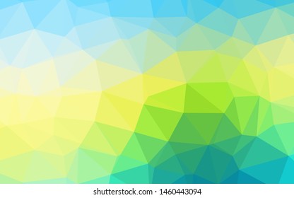 Light Blue, Yellow vector blurry triangle texture. A sample with polygonal shapes. Polygonal design for your web site.