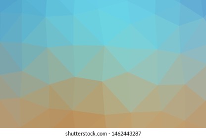 Light Blue, Yellow vector blurry triangle texture. Shining illustration, which consist of triangles. Polygonal design for your web site.
