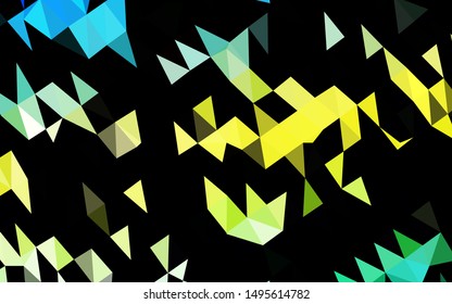 Light Blue, Yellow vector blurry triangle template. A sample with polygonal shapes. Completely new template for your business design.
