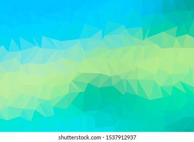 Light Blue, Yellow vector blurry triangle pattern. Shining illustration, which consist of triangles. Polygonal design for your web site.