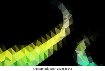 Light Blue, Yellow vector blurry triangle template. Colorful illustration in Origami style with gradient.  Brand new design for your business.