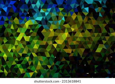 Hellblau, gelber Vektor unscharfer Dreieck Muster. Moderne geometrische abstrakte Illustration mit Farbverlauf. Texturierte Muster für Hintergrund.
