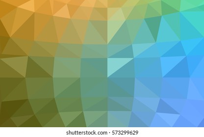 Light Blue, Yellow vector blurry triangle background design. Geometric background in Origami style with gradient. 