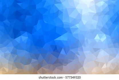 Light Blue, Yellow vector blurry triangle background design. Geometric background in Origami style with gradient. 