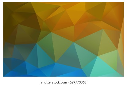 Light Blue, Yellow vector blurry triangle background design. Geometric background in Origami style with gradient. 
