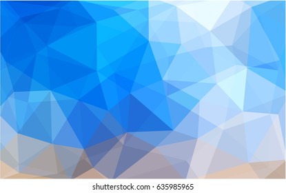 Light Blue, Yellow vector blurry triangle background design. Geometric background in Origami style with gradient. 