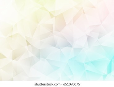 Light Blue, Yellow vector blurry triangle template. Shining illustration, which consist of triangles. Brand-new style for your business design.
