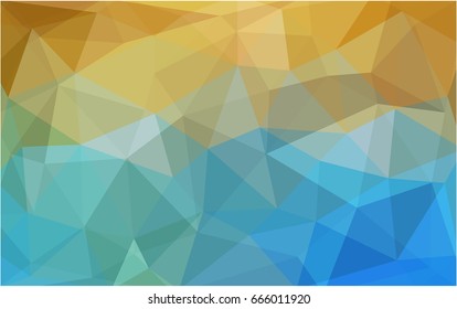 Light Blue, Yellow vector blurry triangle background design. Geometric background in Origami style with gradient. 