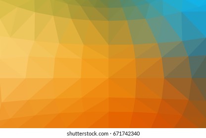 Light Blue, Yellow vector blurry triangle background design. Geometric background in Origami style with gradient. 