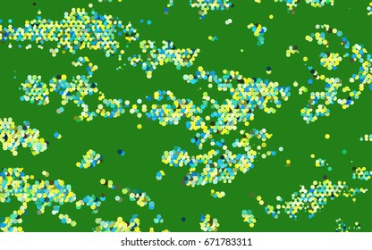 Light Blue, Yellow vector blurry hexagon background design. Geometric background in Origami style with gradient. 