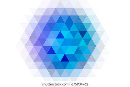 Light Blue, Yellow vector blurry triangle template. Geometric illustration in Origami style with gradient.  The polygonal design can be used for your web site.