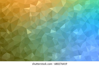 Light Blue, Yellow vector blurry triangle background design. Geometric background in Origami style with gradient. 