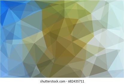 Light Blue, Yellow vector blurry triangle background design. Geometric background in Origami style with gradient. 