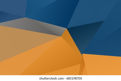 Light Blue, Yellow vector blurry triangle pattern. Shining illustration, which consist of triangles. Brand-new style for your business design.