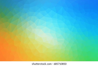 Light Blue, Yellow vector blurry triangle background design. Geometric background in Origami style with gradient. 