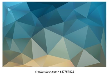 Light Blue, Yellow vector blurry triangle background design. Geometric background in Origami style with gradient. 