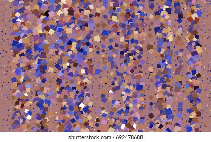 Light Blue, Yellow vector blurry rectangular background. Geometric background in square style with gradient. The pattern can be used for brand-new background.