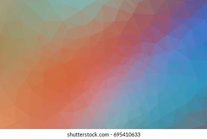 Light Blue, Yellow vector blurry triangle background design. Geometric background in Origami style with gradient. 