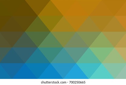Light Blue, Yellow vector blurry triangle background design. Geometric background in Origami style with gradient. 